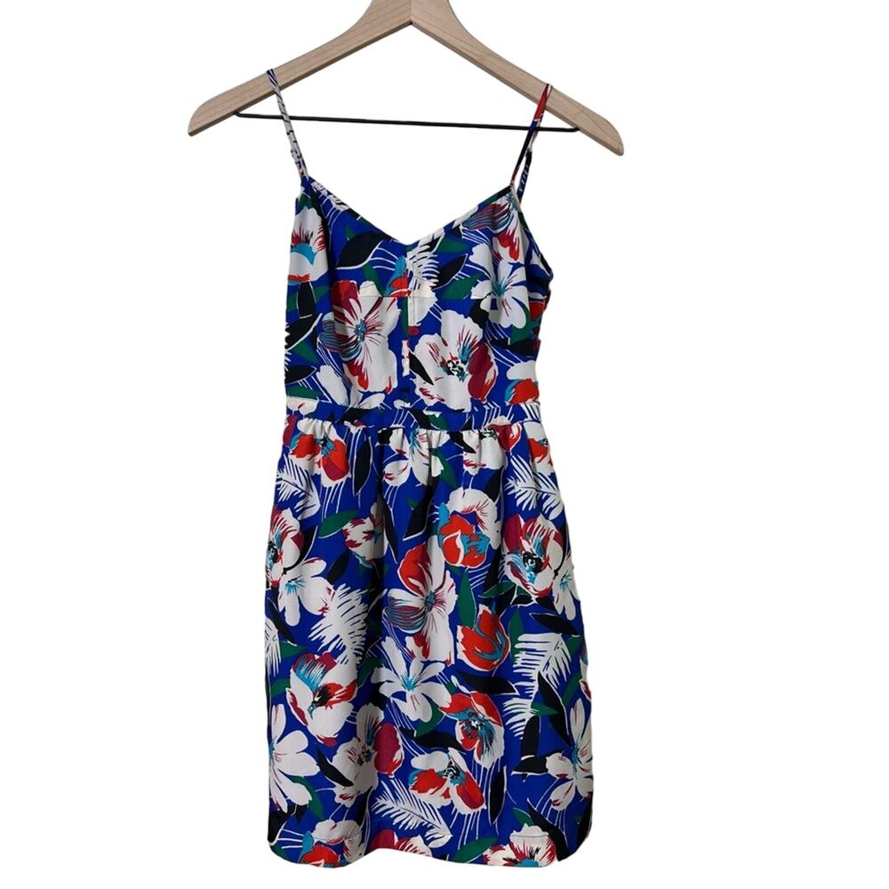 J. Crew Floral Sleeveless Dress with pockets- size 00